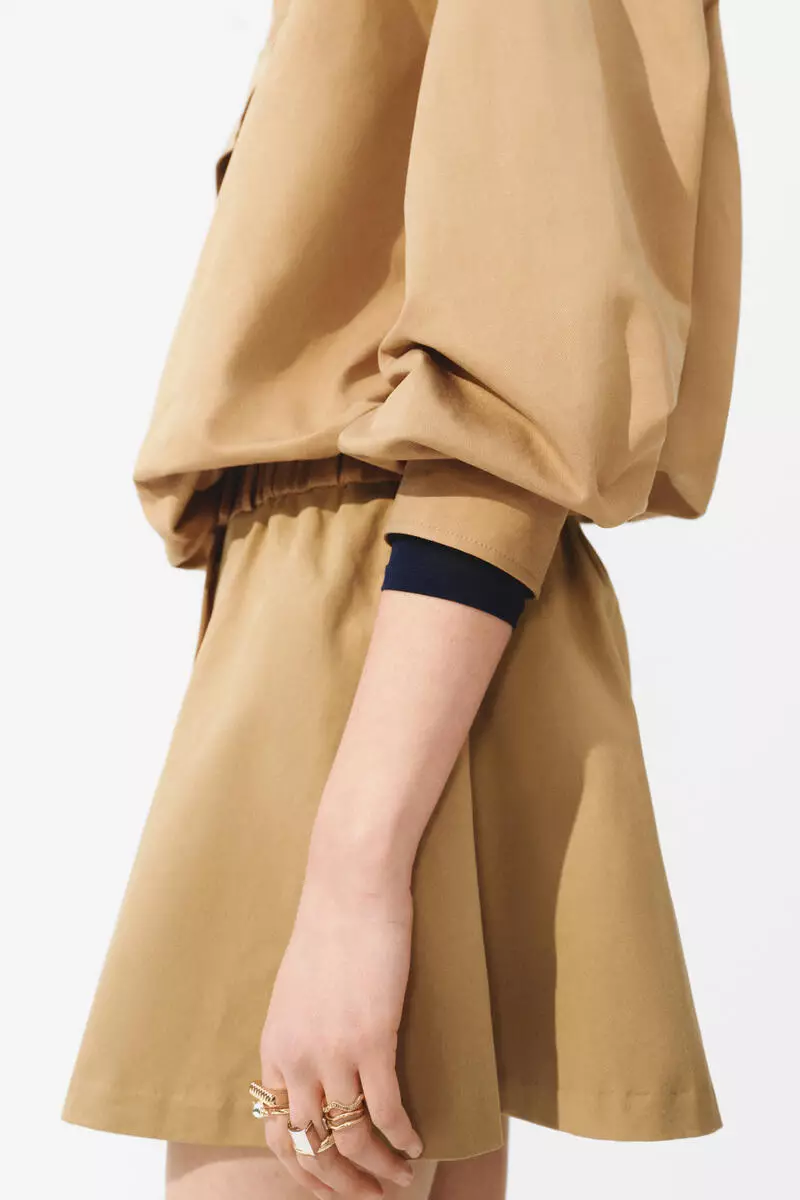 Flared mini skirt