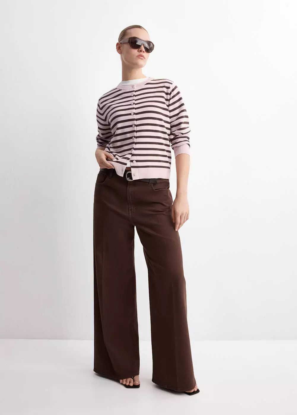 Cardigan rajut stripped
