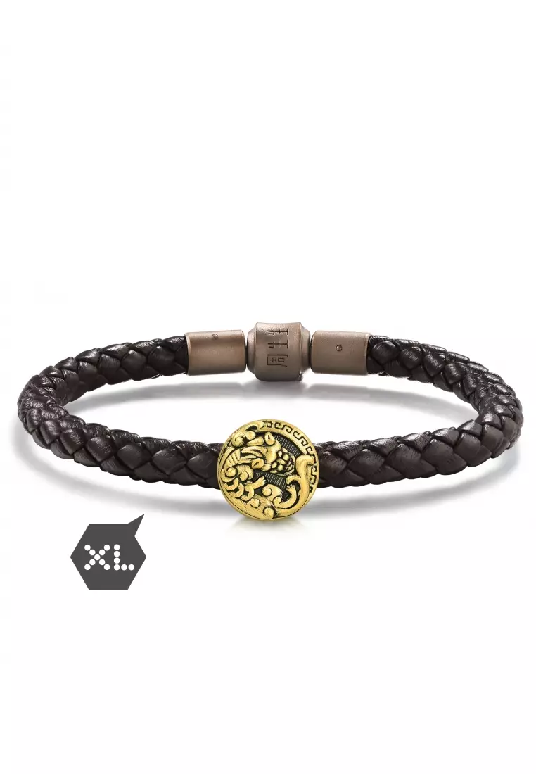 999 Gold Pixiu Charm for Men 93832C  [Bracelet not included]