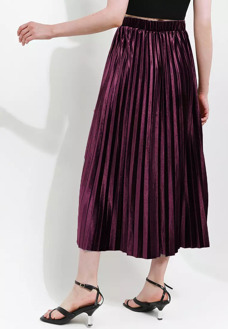 Pleated Skirt Velvet