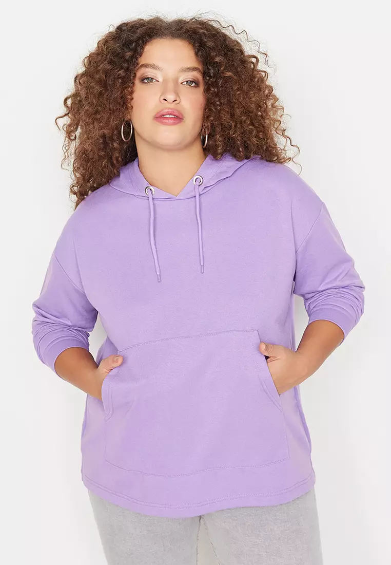 Plus size purple discount sweatshirt