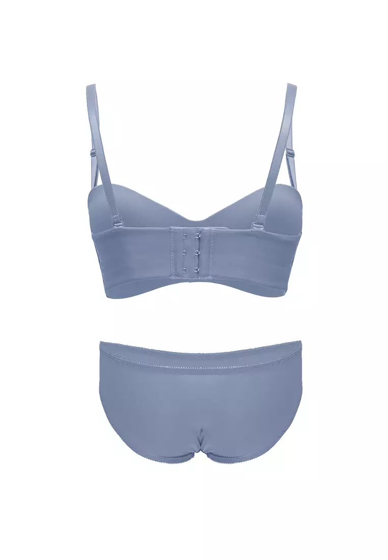 Modern Cotton Deconstructed Lightly Lined Bralette, grey