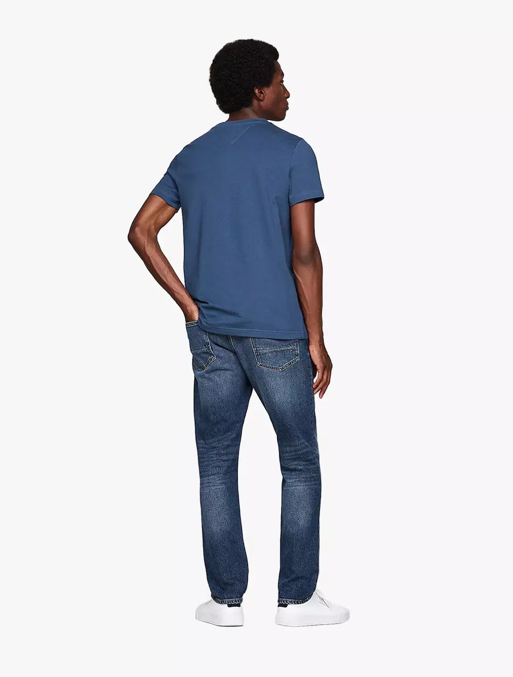 TOMMY HILFIGER - LOGO EMBROIDERY SLIM FIT T-SHIRT - Blue - Blue