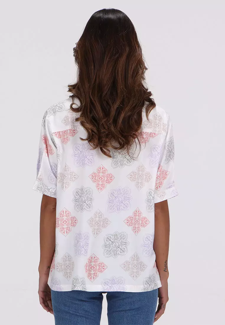 GSH DECOSTAMP SHORT SLEEVE SHIRT WHITE