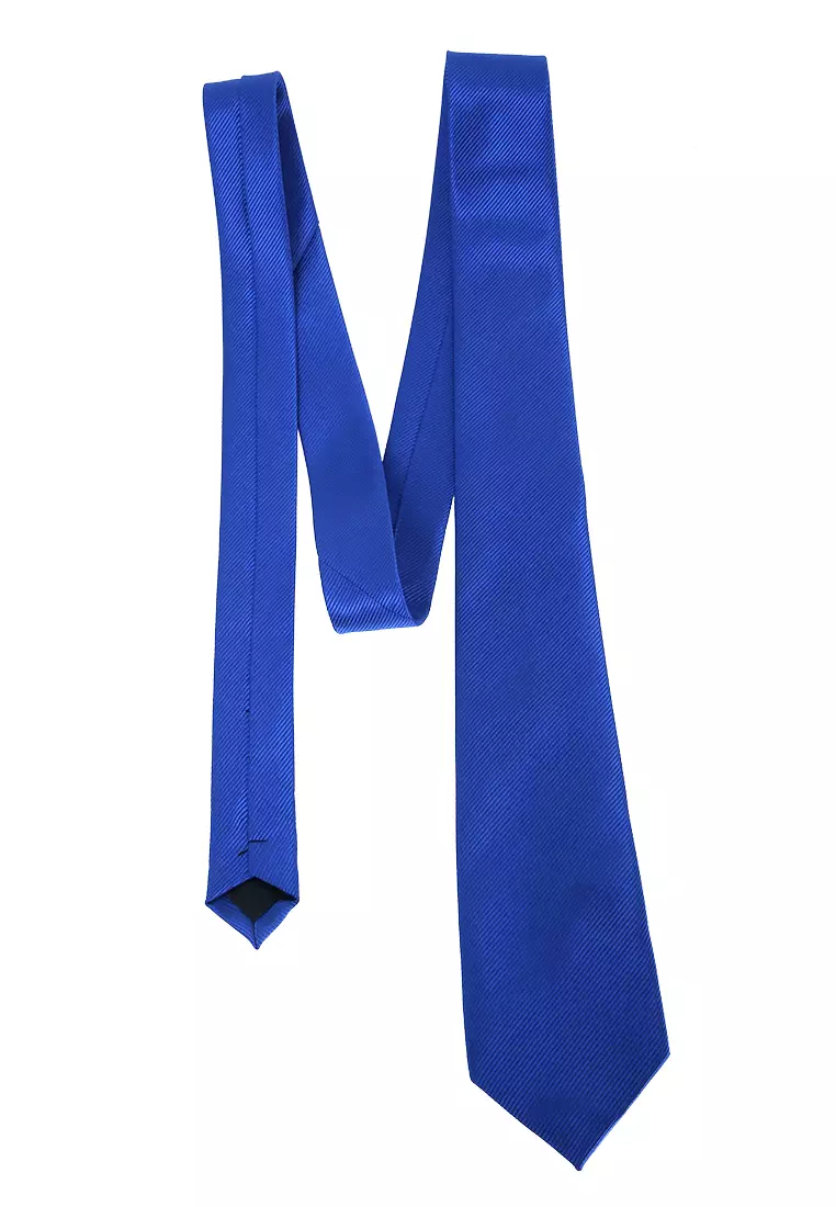 Stranger Dasi Pria Polos Plain Tie Man Neckwear Aksesoris Fashion Material Polyester ORIGINAL - Elec Blue