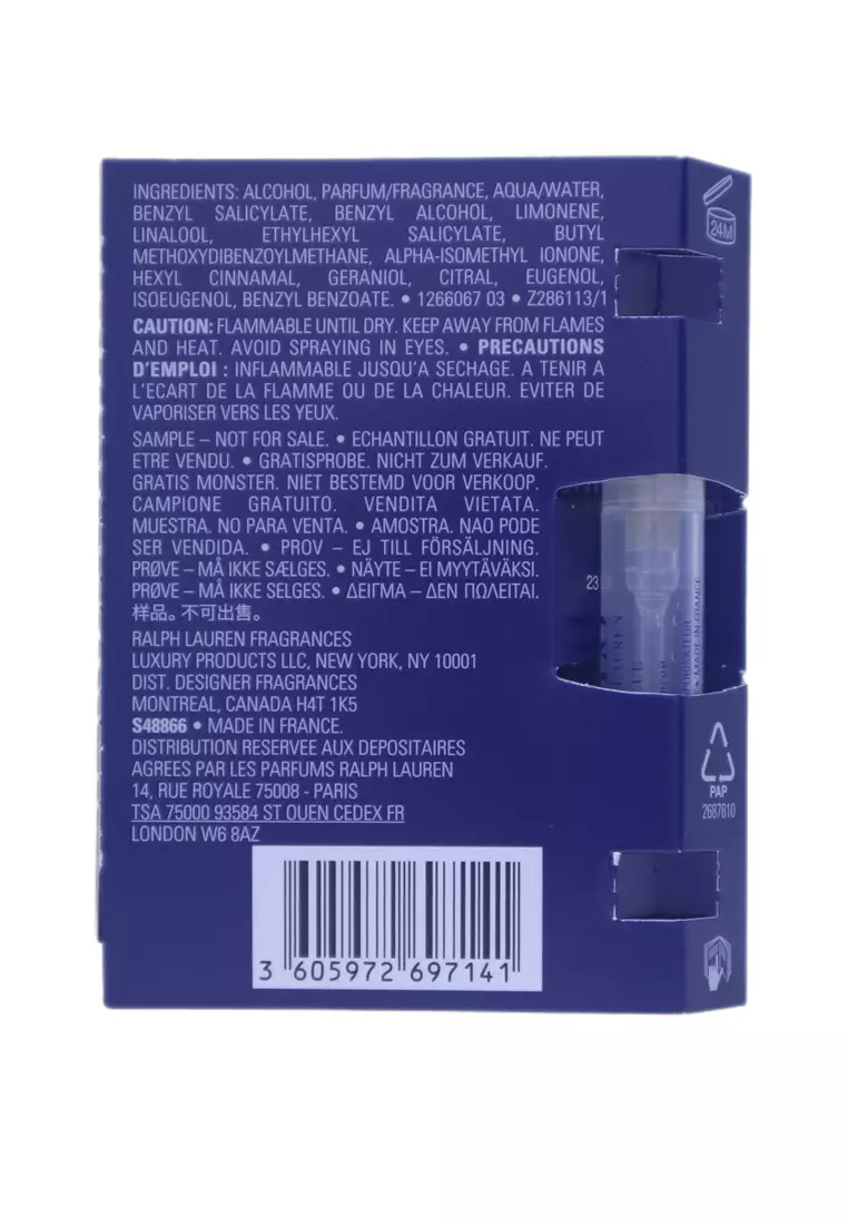 Ralph Lauren Polo Blue Man Parfum (Vial) 1,2 ML