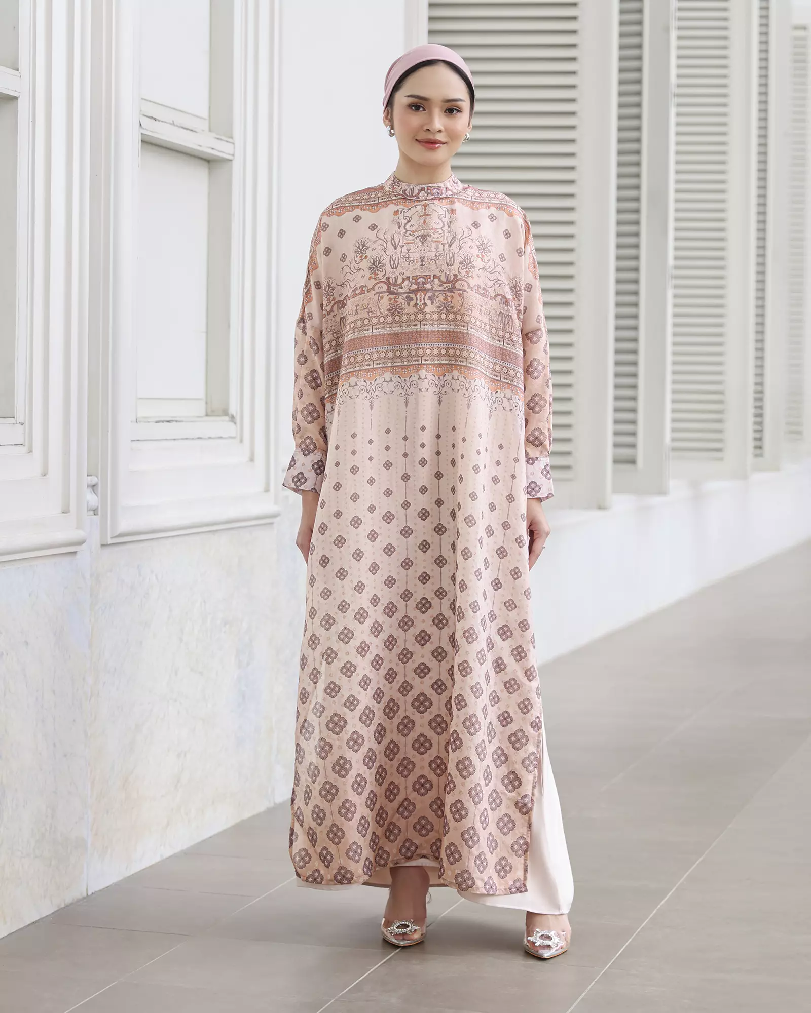 Geulis.id SERADIA KAFTAN SET / KAFTAN WANITA / BAJU LEBARAN - DUSTYPEACH