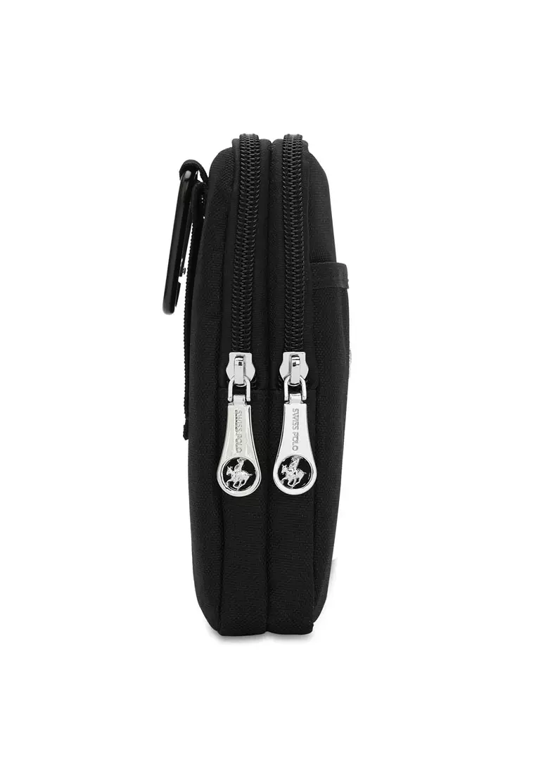 Travel Zip Pouch / Belt Bag - Black