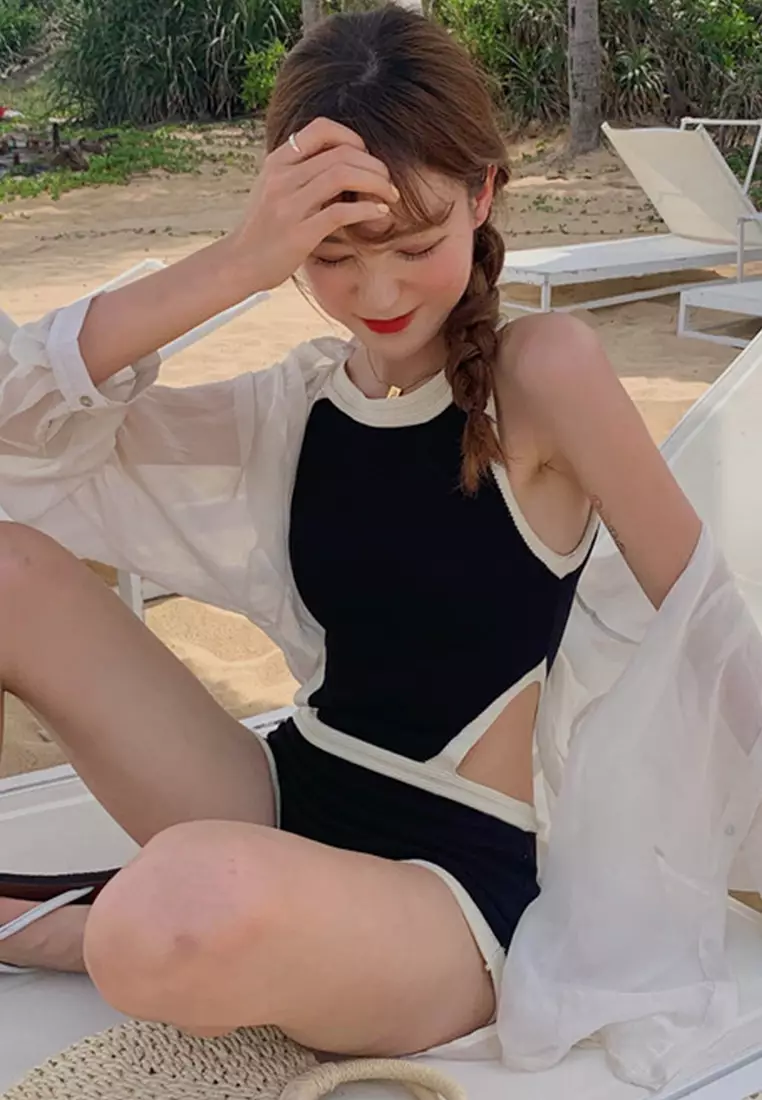 Small Fresh Sexy Halter One-Piece Swimsuit A21071401