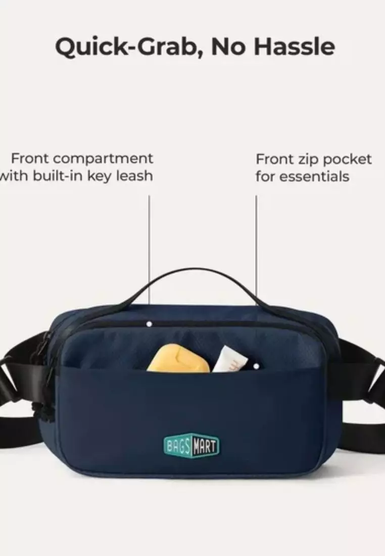 Bagsmart Blast Travel Sling Bag 3.3L (Shade Blue)