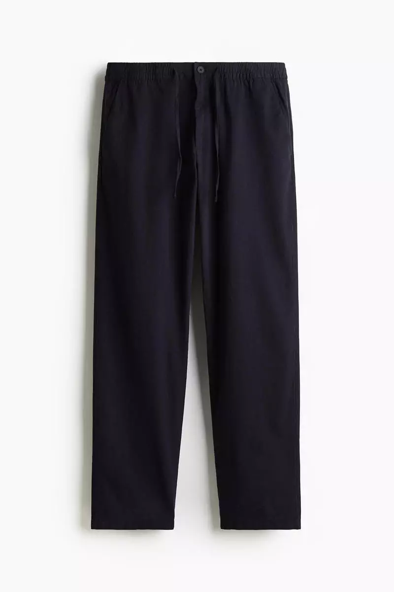 Regular Fit Linen-blend trousers