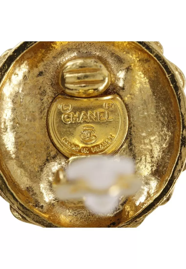 Pre-Loved Chanel Gold Plated Mademoiselle Clip On Earrings