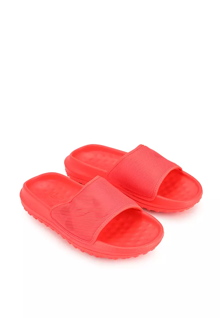 Under armour slides on sale red