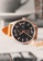 Aries Gold 褐色 Aries Gold Roadster Black, Rose Gold and Tan Leather Watch 8D4CBAC7760C8FGS_3
