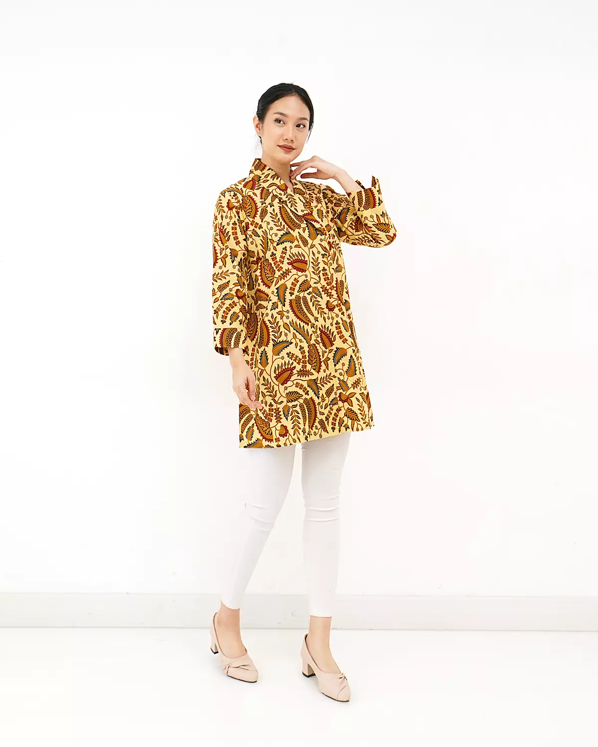 Blouse Tunik Batik Motif Pisang Wulan