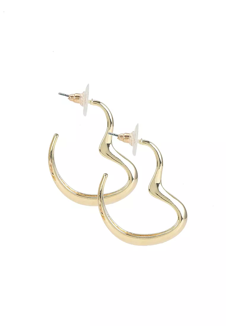 Buy Goessele Göessele: gold plating, rhinestone, faux pearl, enamel  (double-faced design) fish hook earrings V600830 2024 Online