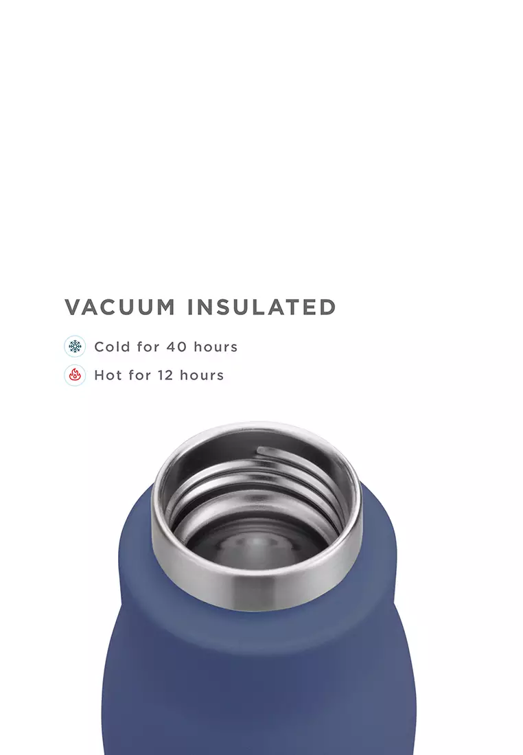 Zoku Navy 18oz Stainless Bottle - Botol Minum Termos,  Botol Minum Tahan Panas Dingin