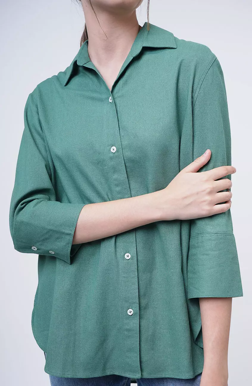 Kemeja Wanita Ariella Dusty Green