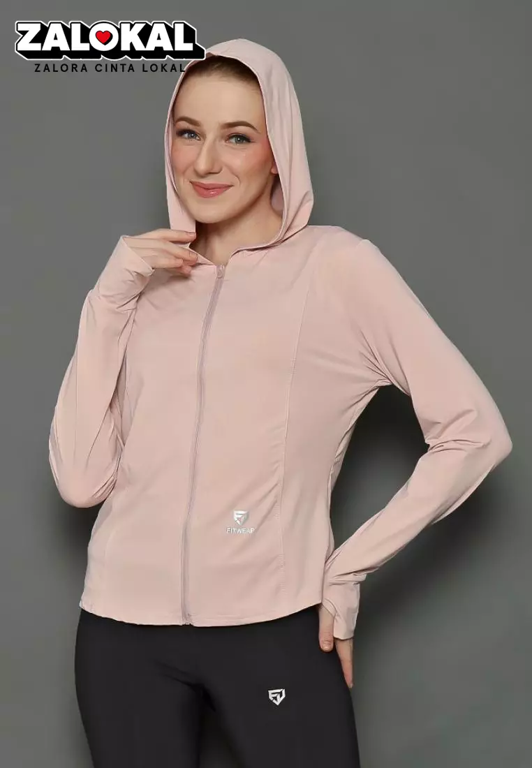 Fitwear - Jaket Olahraga Wanita DRYFIT NATASHA SLIMFIT ANTI UV - PINK