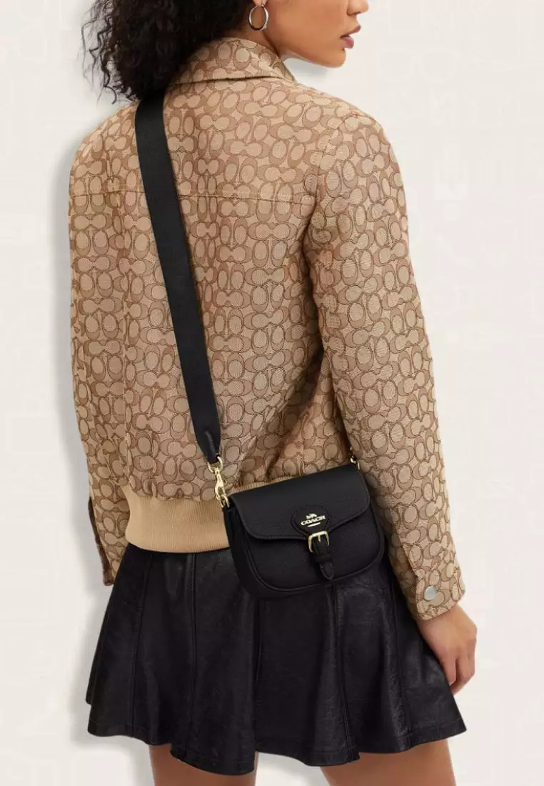 Coach Amelia Small Saddle Bag Black