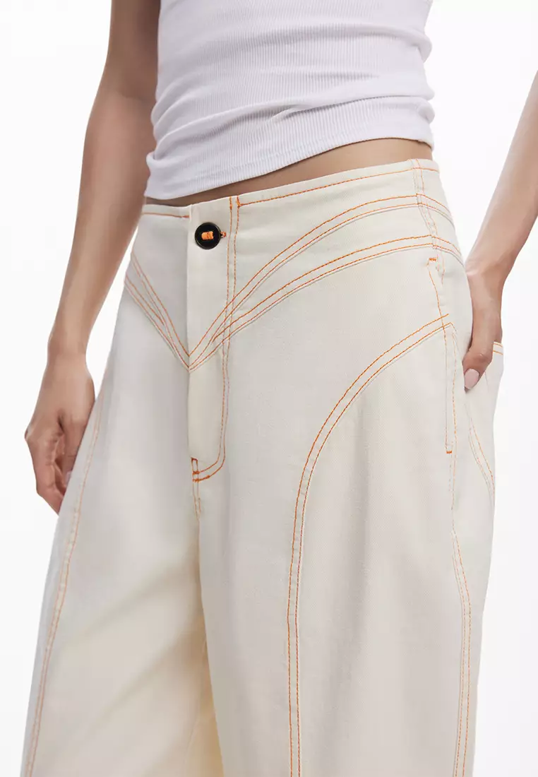 Balloon pants with front pockets