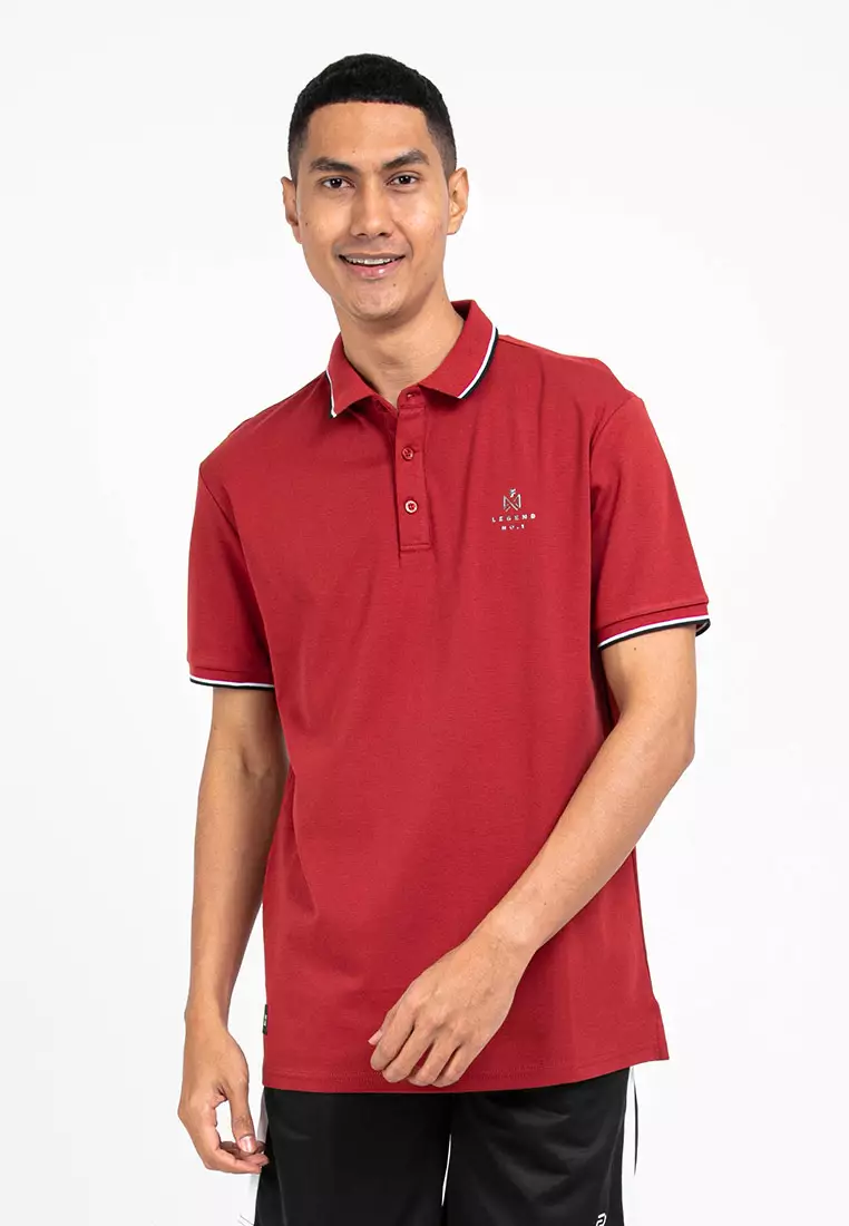 Forest Premium Weight Cotton Polo Tee 220gsm Interlock Knitted Polo T Shirt | 23761-58BrickRed