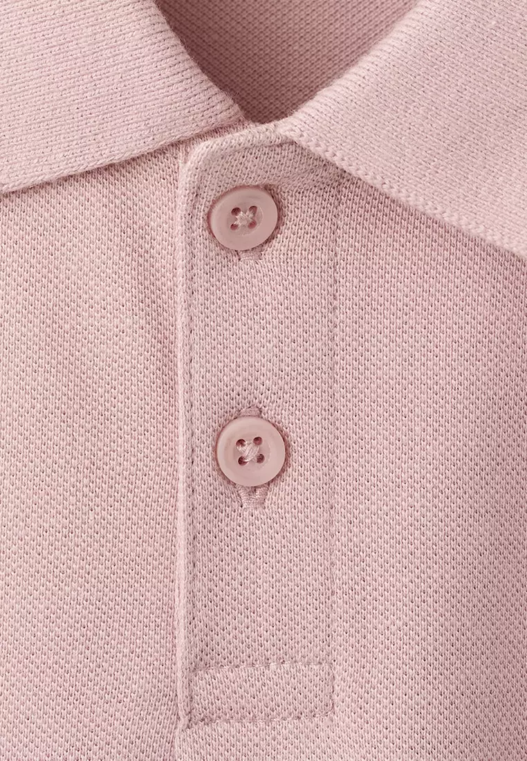Short-Sleeved Cotton Polo Shirt