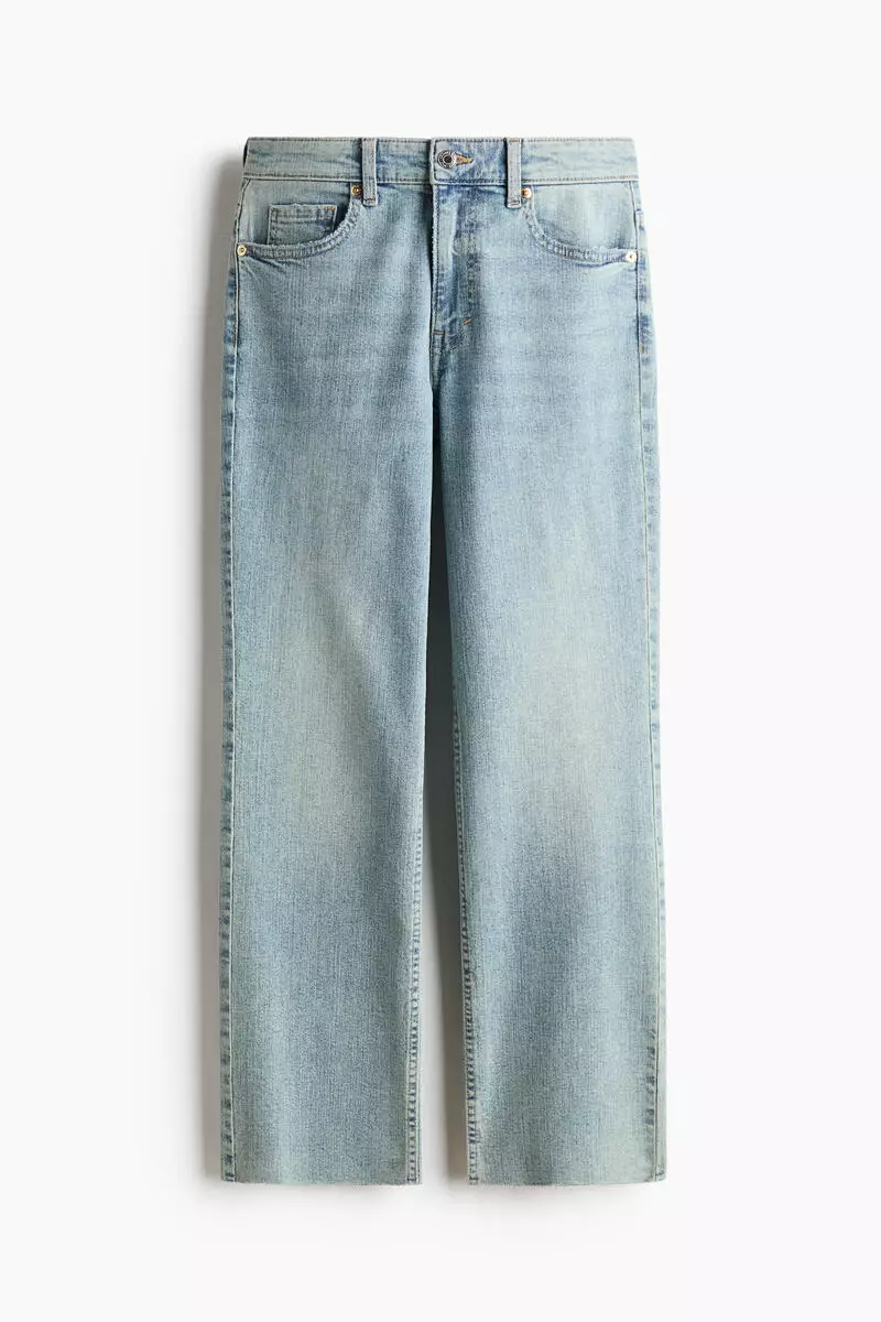 Flared Regular Waist Ankle Jeans