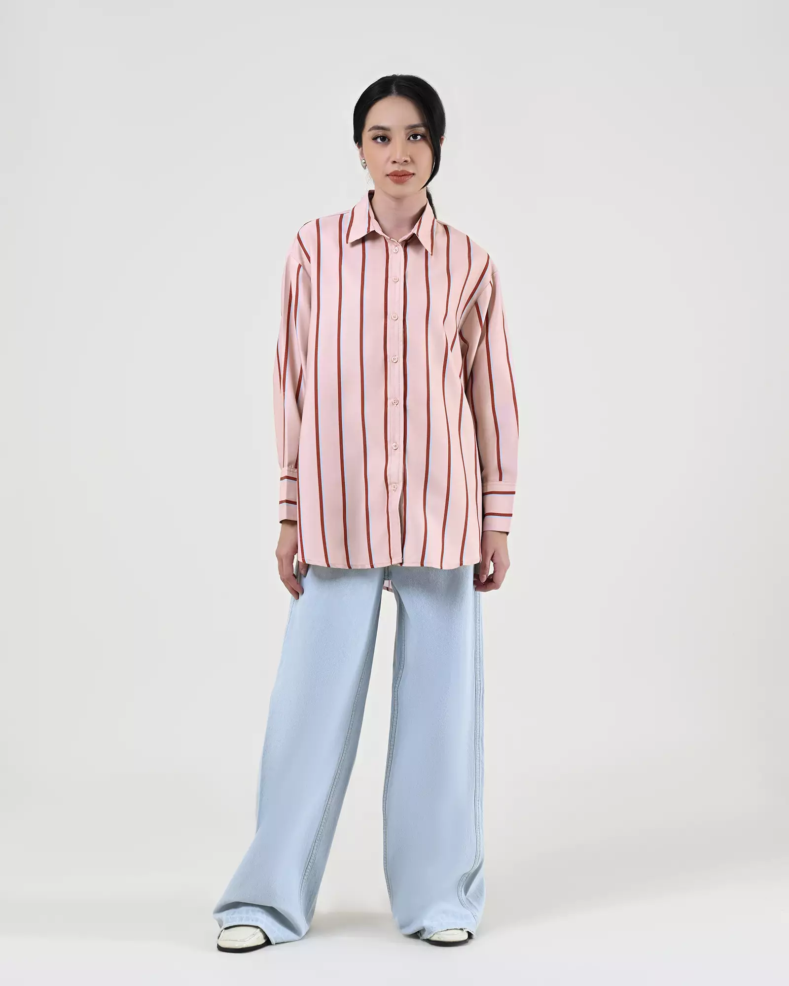 Geulis.id PIPER SHIRT - Stripesdustypink