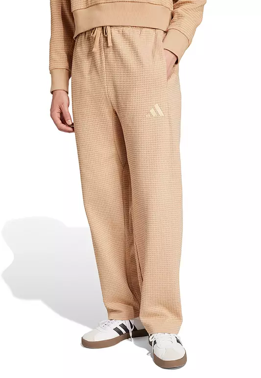 ALL SZN Waffle Knit Open Hem Jogger Pants