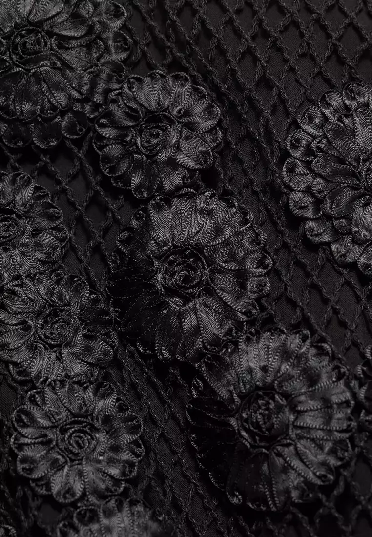 花卉網面半截中裙