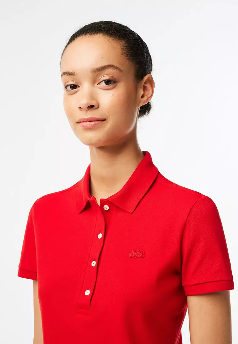 L.12.D Slim Fit Stretch Mini Piqué Polo Shirt