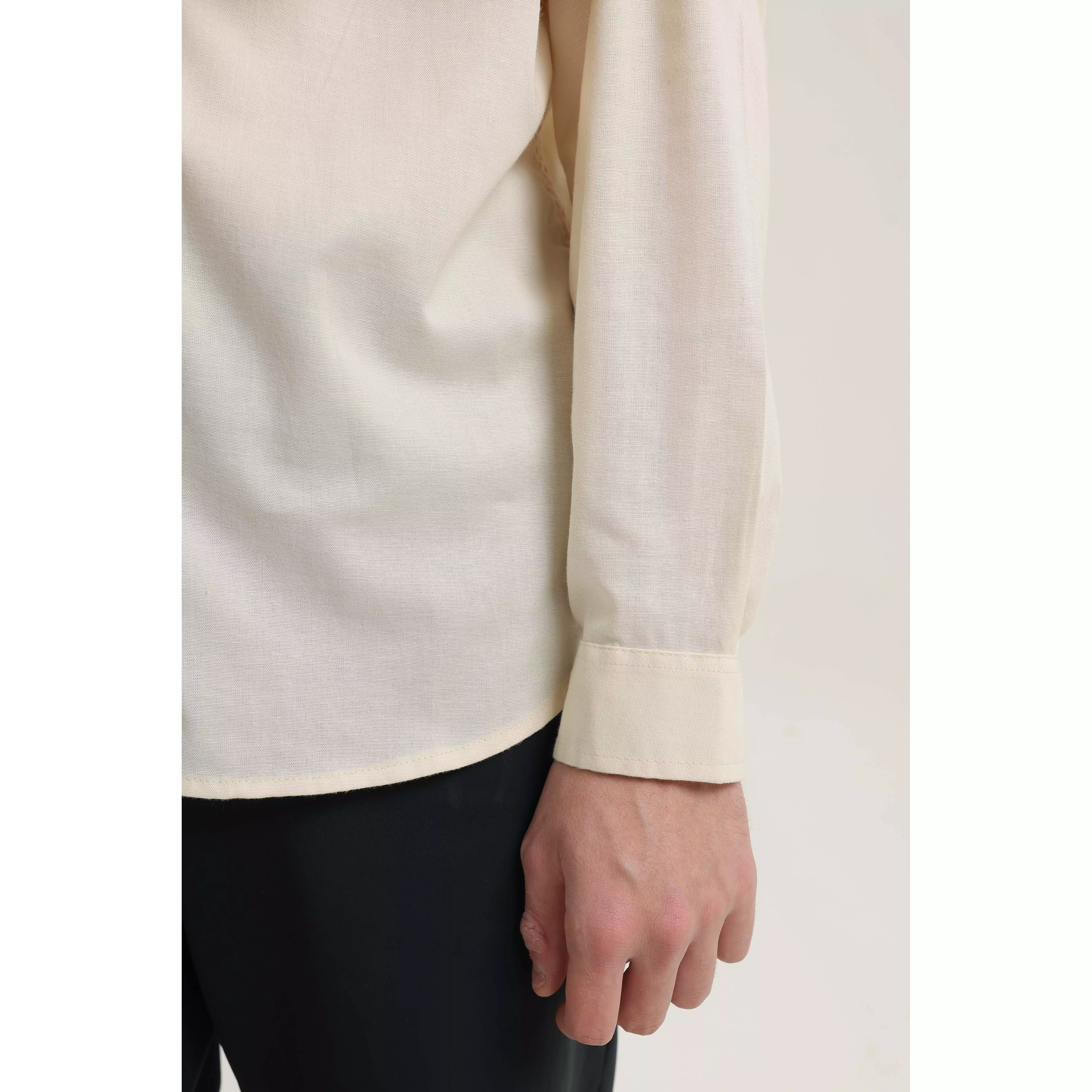 LARUSSO Big Size Kemeja Pria Basic Oxford Lengan Panjang - Moonstruck