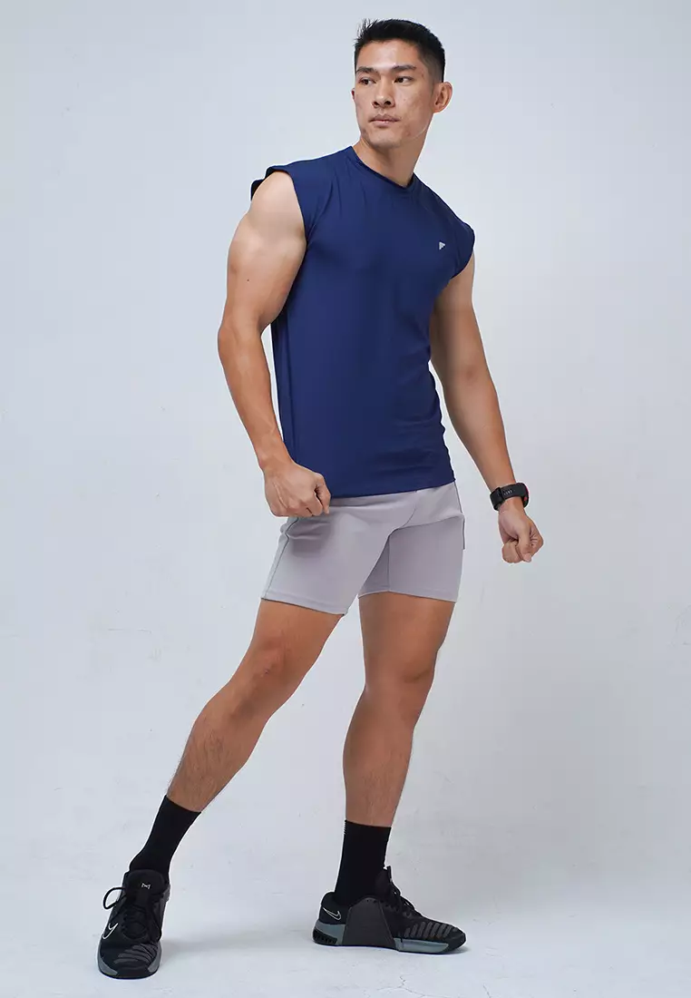 Tanktop Unfinished Sleeveless Essential series Navy