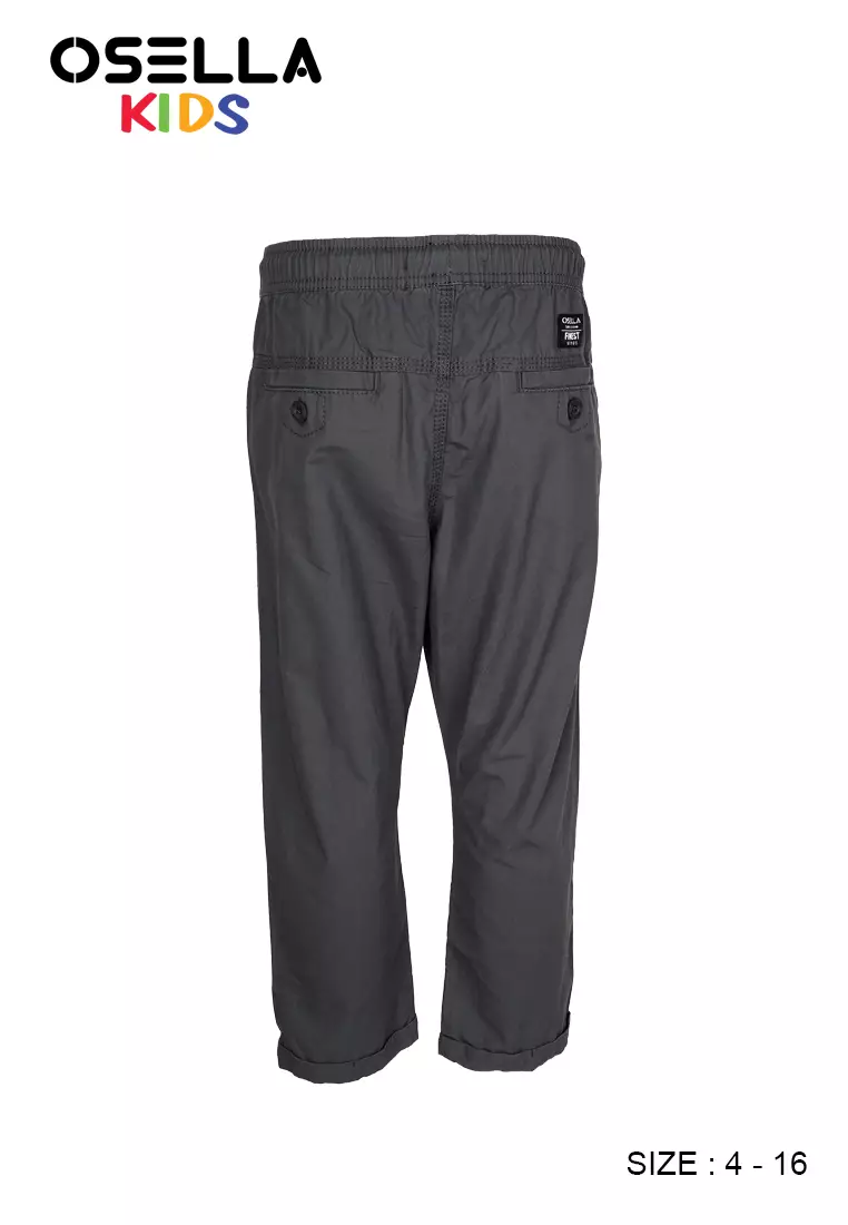 OSELLA BASIC REGULAR CHINOS IN DARK BLUE GREY