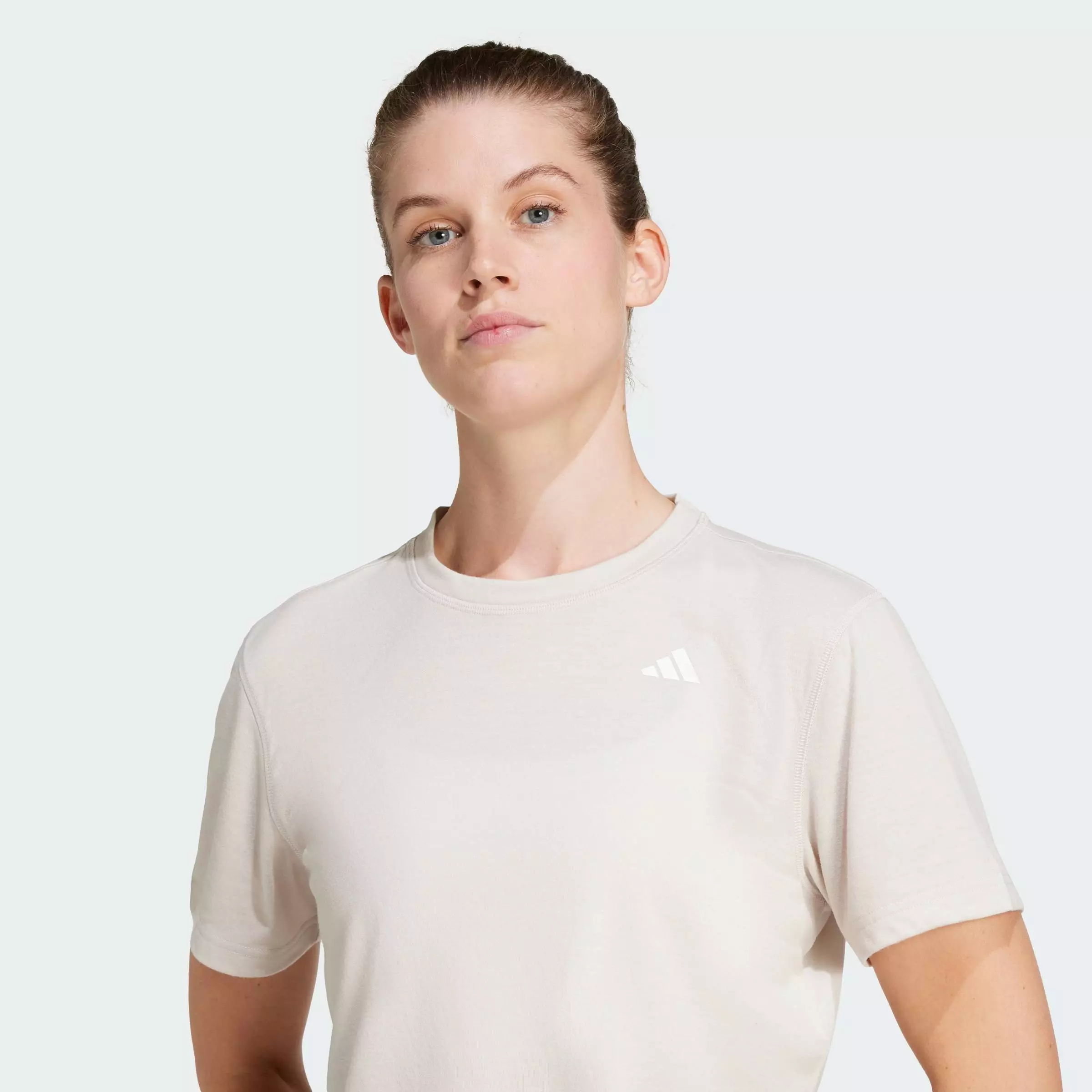 adidas Training Train Essentials Boxy Workout Tee Women Grey JE6169