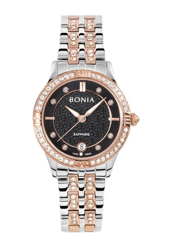 Bonia Watches black and silver and gold Bonia Cristallo Women Elegance BNB10628-2637S (Free Gift) 3F549ACE1CA43FGS_1