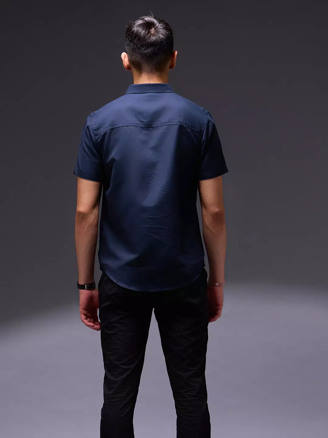 OXCON Easy Shirts Kemeja Tangan Pendek Navy