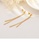 Glamorousky silver Simple and Fashion Plated Gold Geometric Triangle Tassel 316L Stainless Steel Earrings 5CC2BACA8F9F11GS_4