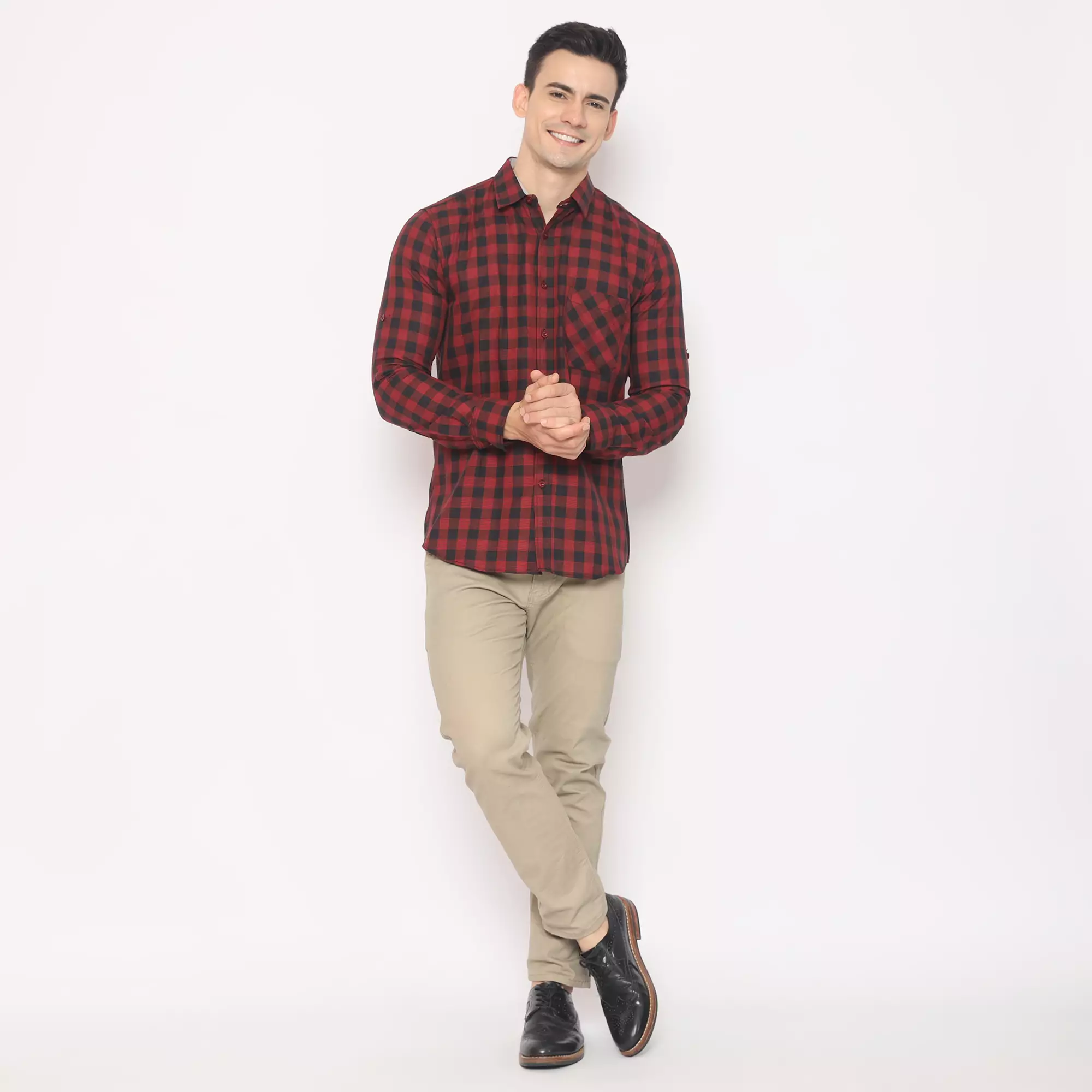 Platini Kemeja Flanel Pria Lengan Panjang Katun 76115