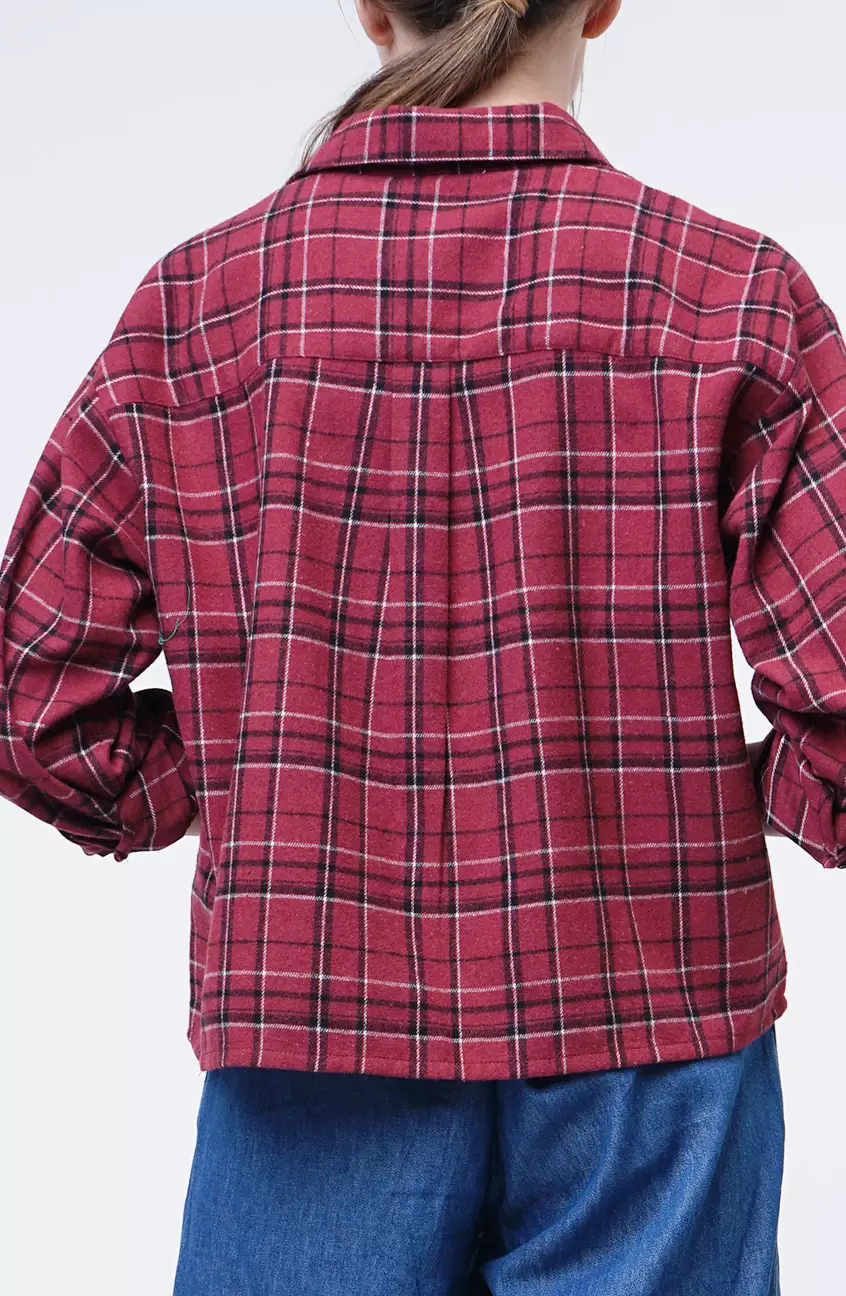 Kemeja Wanita Andira Red Black