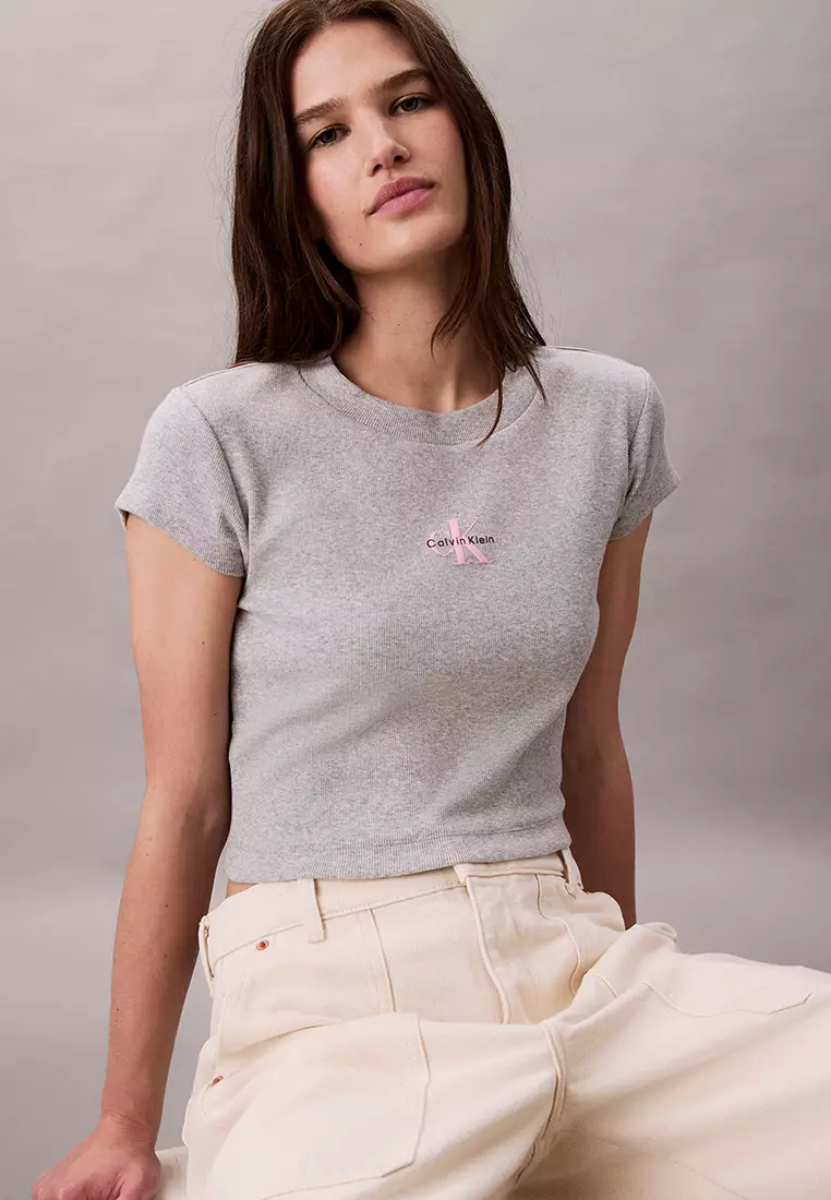 修身短版標誌上衣 - Calvin Klein Jeans