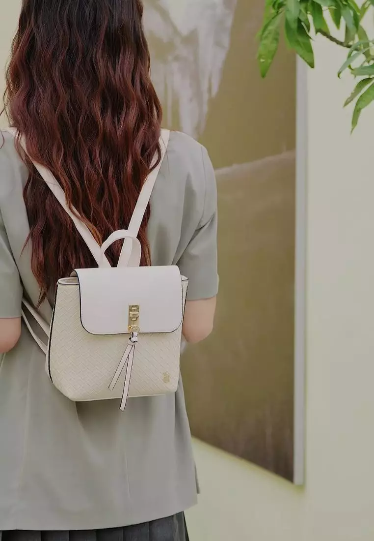 Women's Mini Backpack (Tas Ransel Wanita & Tas Punggung Wanita) - Putih