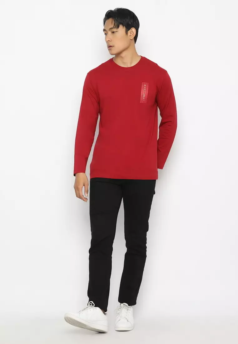 XTRAORDINARY (XO) T-Shirt Cotton Combed Lengan Panjang Pria 2073290083