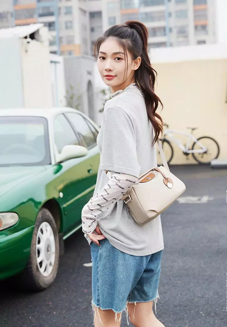 Ladies Nylon Crossbody Bag Large Size