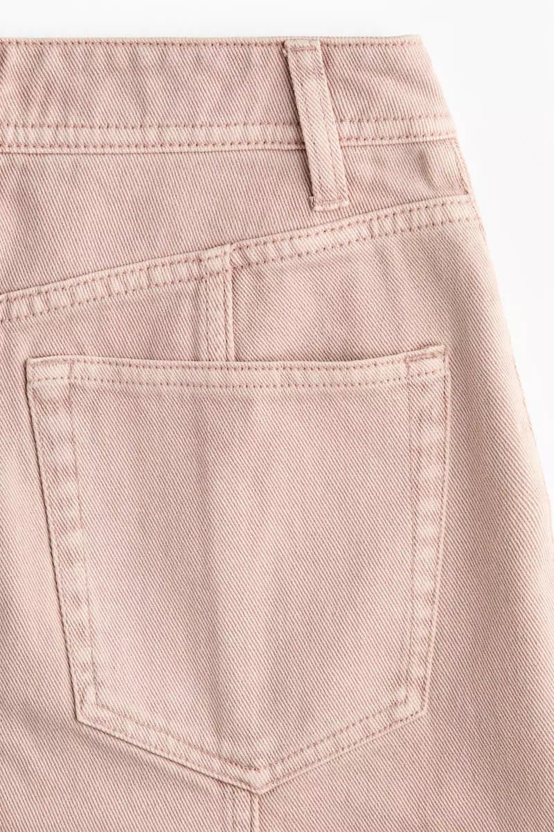 Flared twill skirt