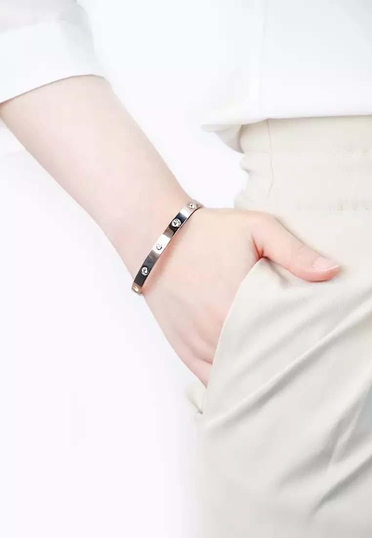 Wanderlust Bangle Jewellery Set of 2 in Silver (S Size + L Size)