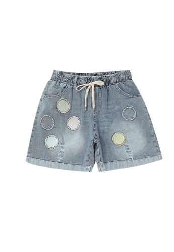Buy Its Me Elastic Waist Ripped Denim Shorts Online On Zalora Singapore