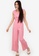 ZALORA BASICS pink Ruffle Neckline Jumpsuit 624A7AA0D27BA2GS_4