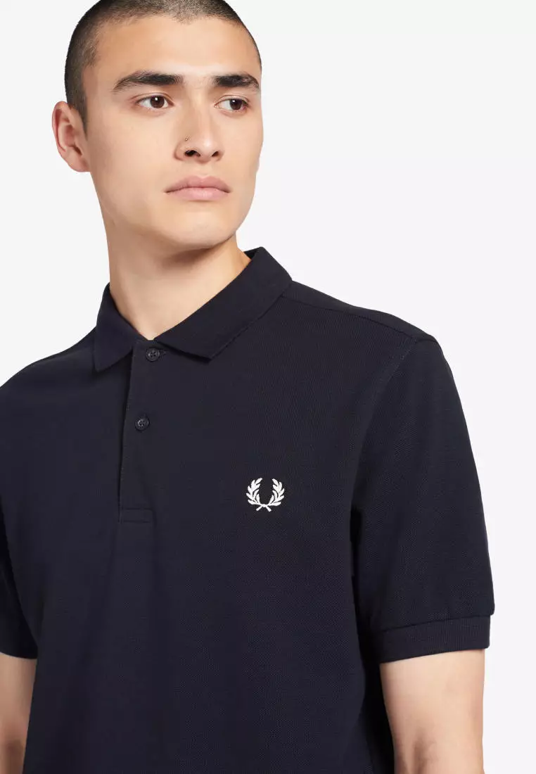 Fred Perry M6000 Plain Fred Perry Shirt (Navy Blue)